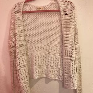 White Hollister cardigan